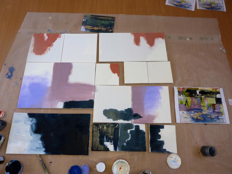 Il fondo ad acrilico.