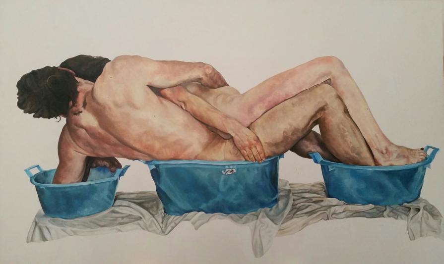 Les trois bassins bleu