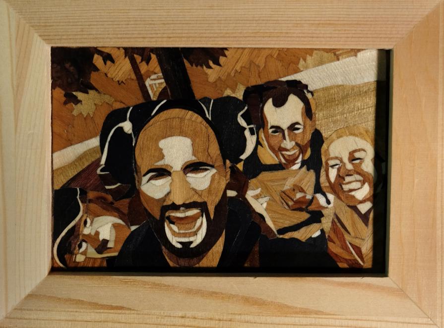 Ritratto di gruppo (Intarsio in legno)