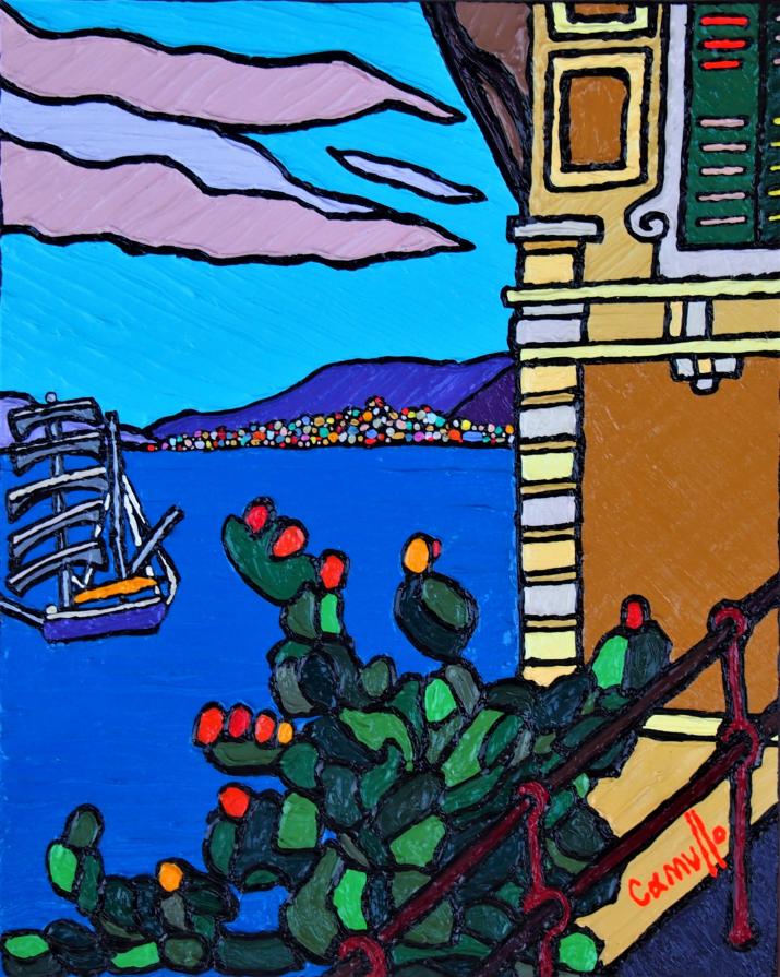 Camogli, barca e fico d'india 