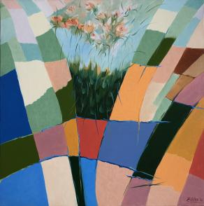 Alex Fumagalli - Percezioni - olio su tela - 50 x 50