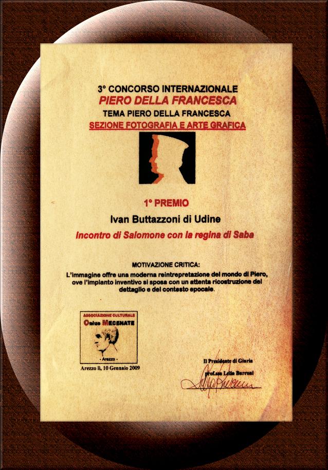 Conferimento del Primo Premio al Concorso Internazionale PIERO DELLA FRANCESCA Terza Edizione