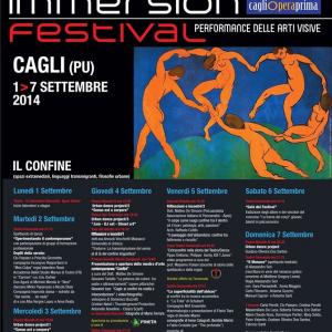 Immersion Dance Festival                       "BORDERS"                REFLECTIONS AND MEETINGS                             Teatro Comunale di Cagli                                        Hall of Reduced                                    4.5 September 2