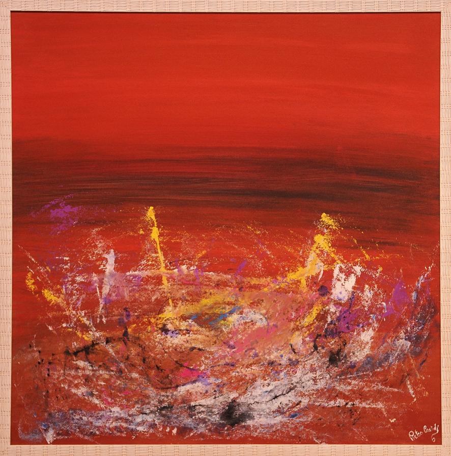 Falò al tramonto - fire at sunset