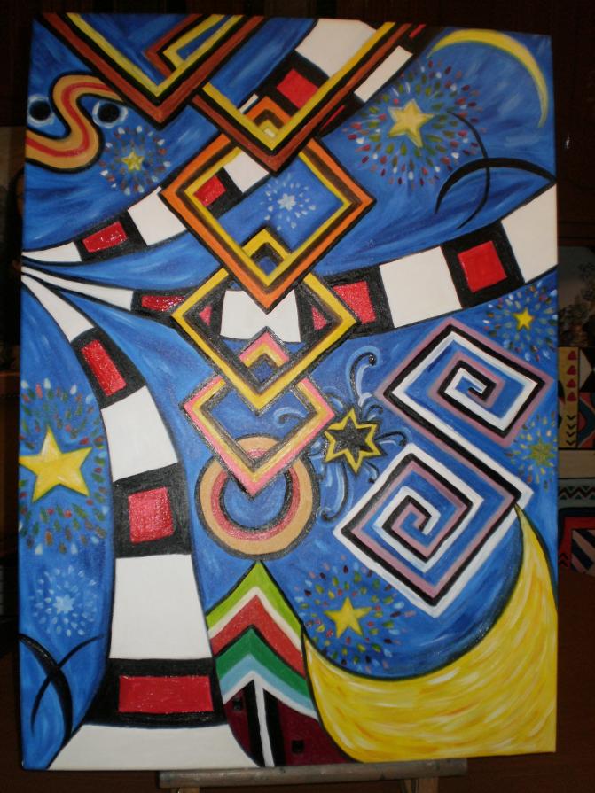 Fantasy with moons and stars