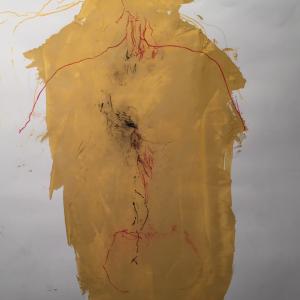 blind contour spine drawing