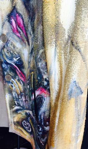 Cappotto dipinto a mano