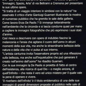 " IL RIVERBERO DELL'INFINITO " " IL RIVERBERO DELL'INFINITO "