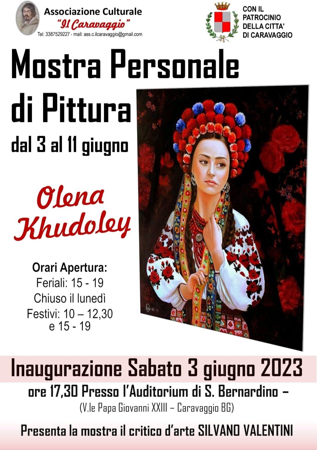 Olena Khudoley in mostra a Caravaggio Olena Khudoley in mostra a Caravaggio
