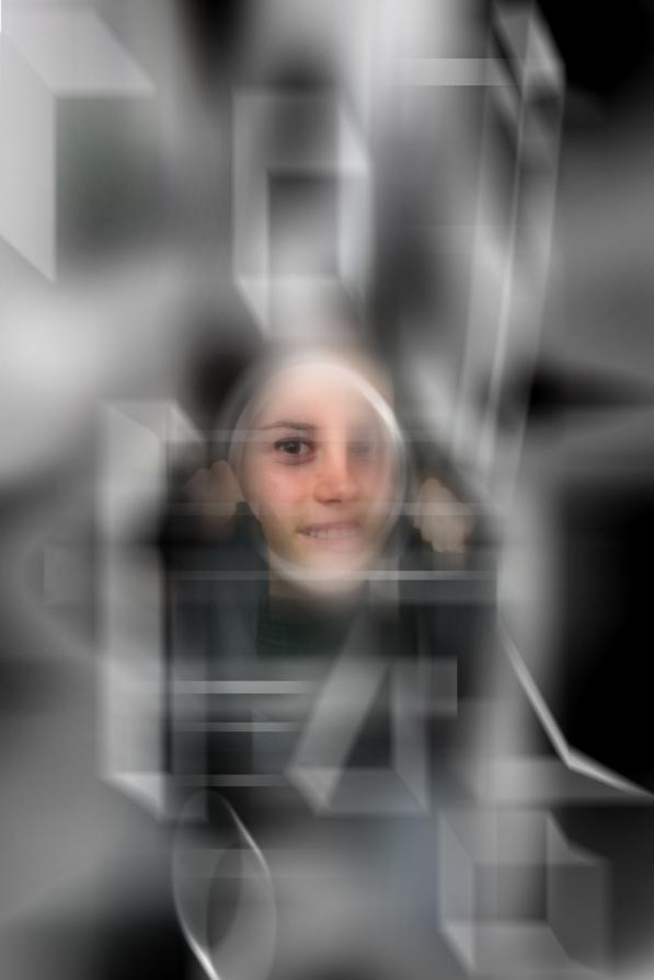 ritratto geometrico di una bimba..