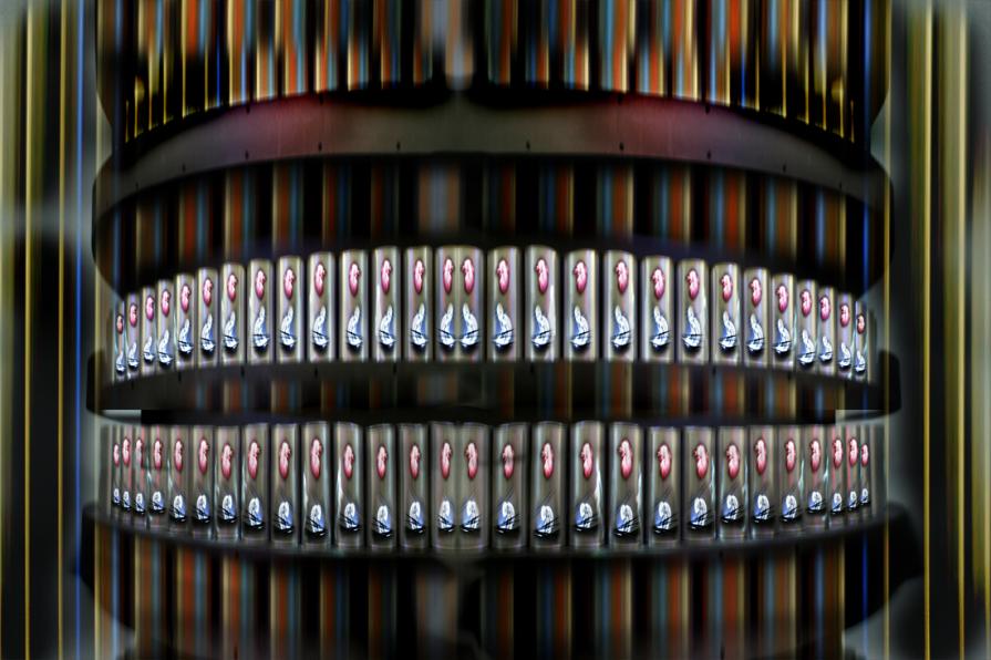 oggi al super un nuovo prodotto esposto  scatolette di " fame ",un prodotto che va a ruba.