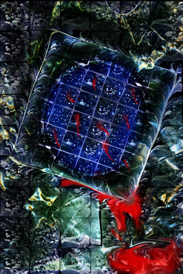 la terra ferita oltrepassa il reale,per riversarvisi gocciolante nello spazio.