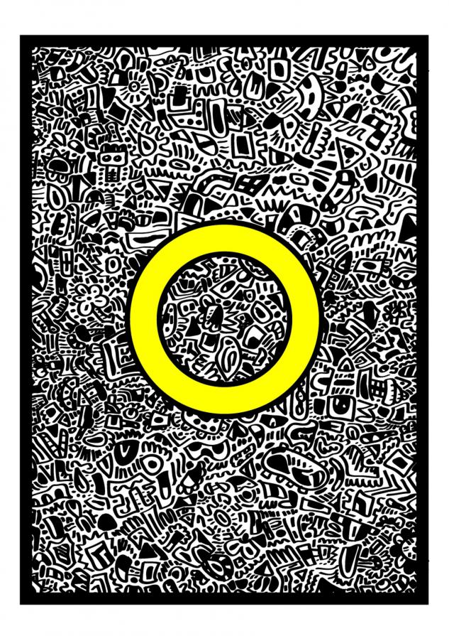 Cerchio su tratti neri