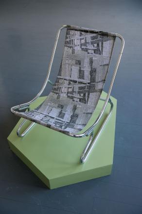 Widmanstätten Chair with Presolar Grain Plinth