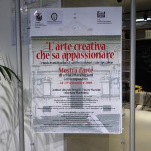 Maristella Angeli presente all’inaugurazione della Collettiva artistica “L’arte Creativa che sa appassionare” Museo CART, Falconara Marittima Maristella Angeli presente all’inaugurazione della Collettiva artistica “L’arte Creativa che sa appassionare” Museo CART, Falconara Marittima