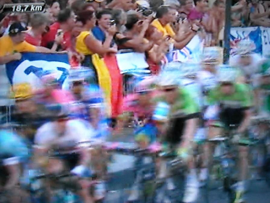 durante l'arrivo 100tesimo tour de france a Parigi