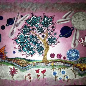 Little garden lost in the space