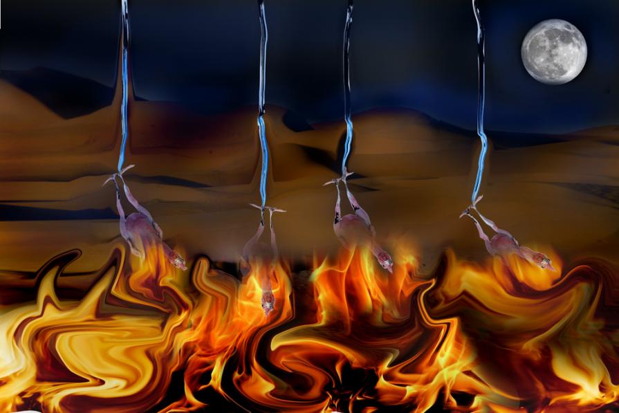 luna piena alla Sagra di San Giacinto,odore di carne bruciata in sacrificio per il dio papalla.