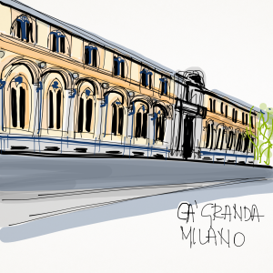 Croquis prospetto Ca' Granda, Milano Croquis prospetto Ca' Granda, Milano