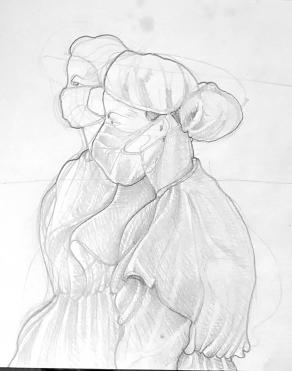 Studio di un quadro di eroi