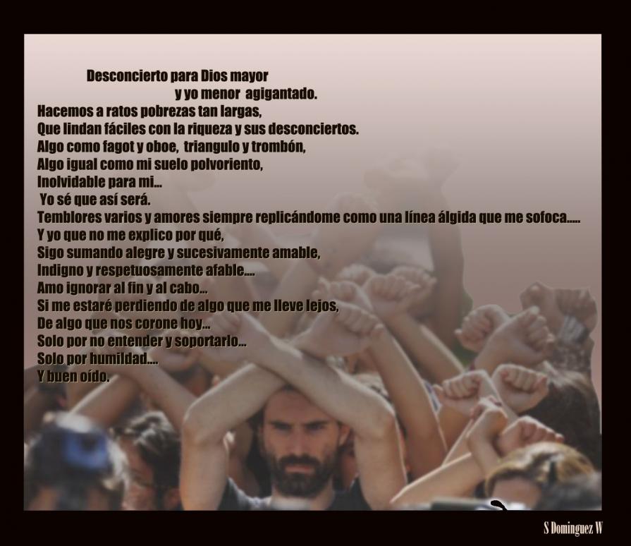                     Desconcierto para Dios mayor                                                    