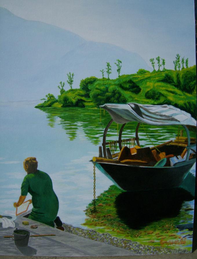 LG 0171 - La lavandaia - Lago di Como