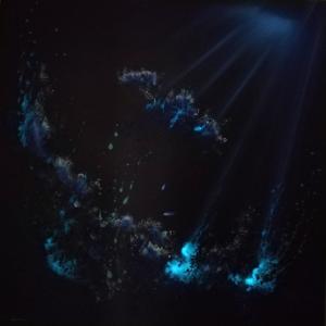 Aqua Lumen 10.60- cm 60x60x3,5 T.m con resine luminescenti