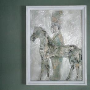 Kleiner Mann mit Pferd