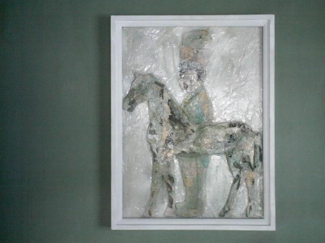 Kleiner Mann mit Pferd