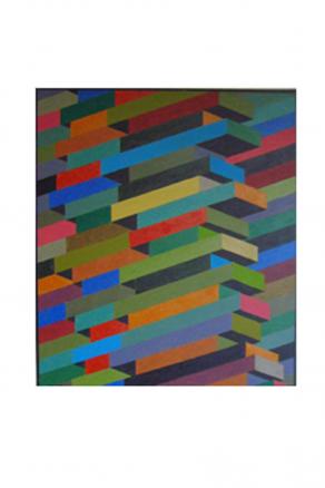 sfalsato n. 3   olio su tela  70x80   2001