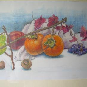 Natura morta con cachi