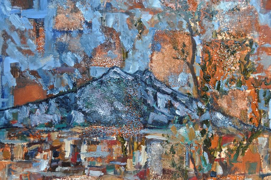 Detail of painting "La Montaña"