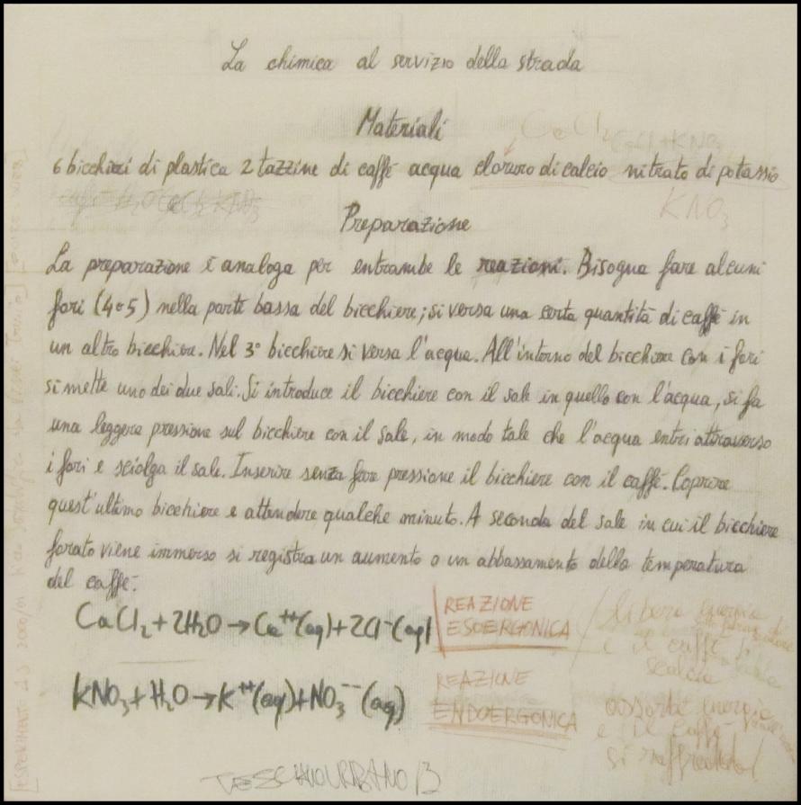 'La chimica al servizio della strada' 'La chimica al servizio della strada'