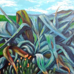 Romeo Mesisca (Italia) - Agave - acrilico su tela - 80 x 60