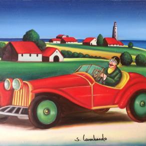 Salvo Lombardo - Al faro - olio su tela - 80 x 60