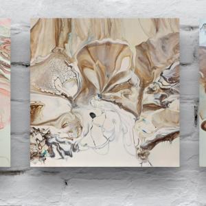 Metamorphosis - Trio of Paintings from Collection