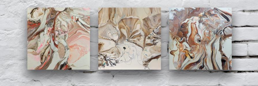 Metamorphosis - Trio of Paintings from Collection