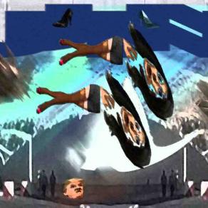 UN US Helly Travel with camel in war and peace