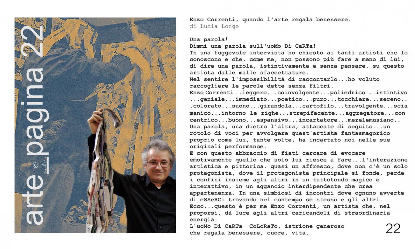 eNZo CoRReNTi, QuaNDo L'aRTe ReGaLa BeNeSSeRe Di Lucia Longo 