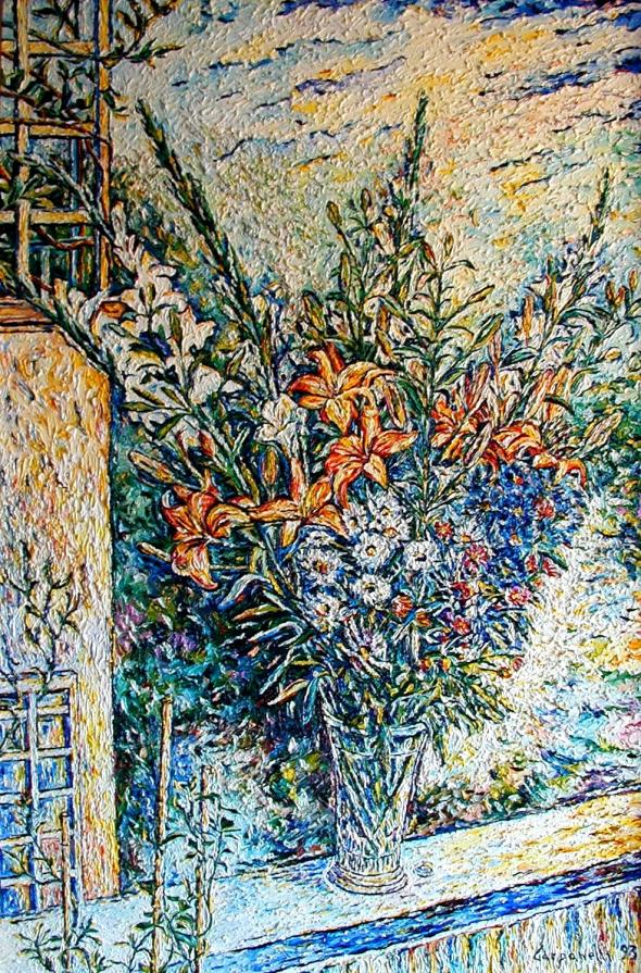 Vaso di fiori con gigli