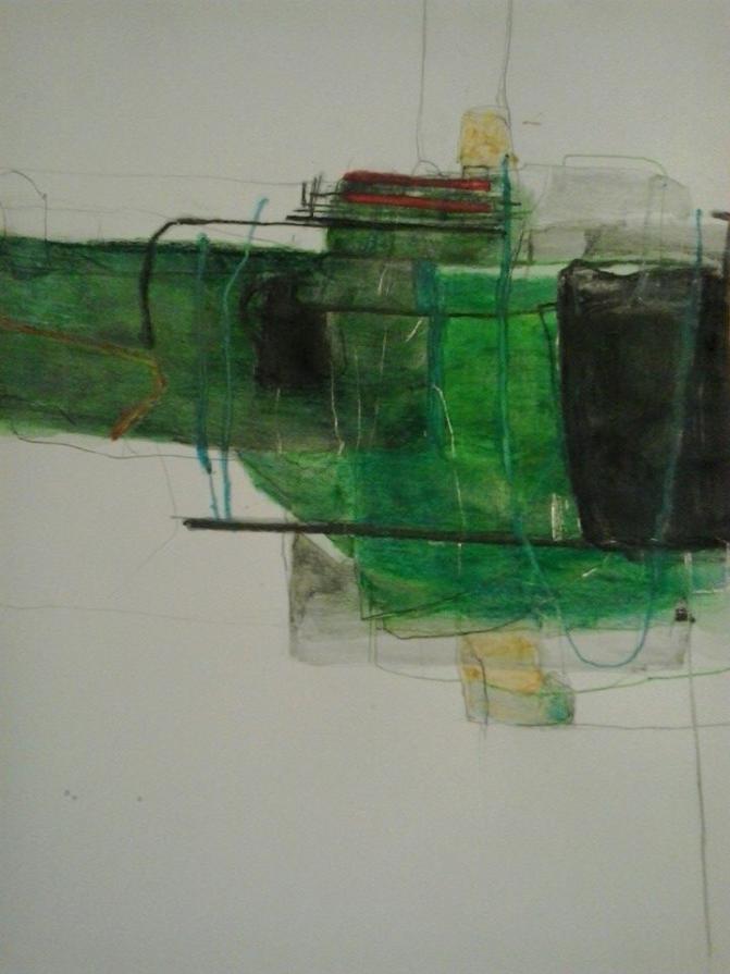 Canone n 3, vento del Nord - Tecnica mista su carta