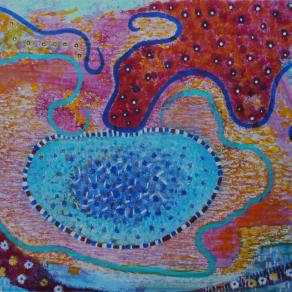 Contemplando il lago azzurro