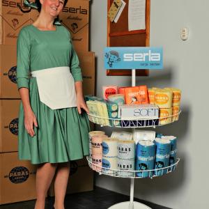 FIG. 7510GAS (TM).  Miss Tuula Järvenpää (The Serla Girl) domestic sales. Year: 1961(2015) Location: Mänttä