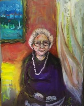 La nonna con la collana di perle