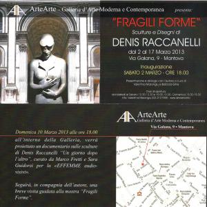 Il Maestro di scultura Denis Raccanelli alla ArteArte di Mantova.