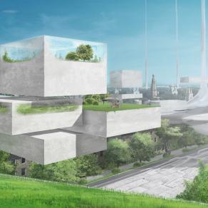 Ancient Russian city in 2300 (scetch)