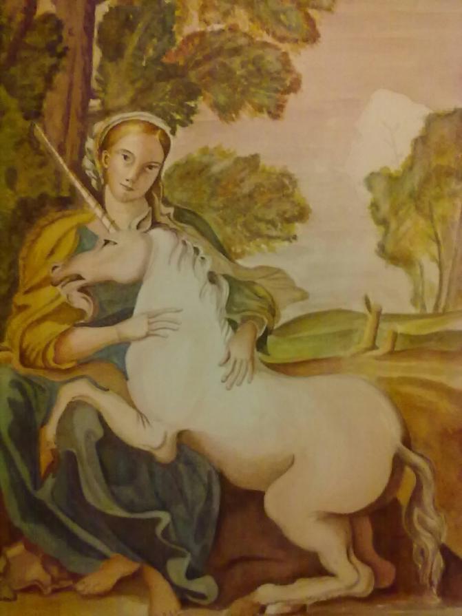 RAGAZZA CON UNICORNO