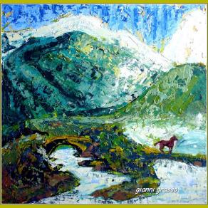 paesaggio con cavallo