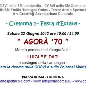 Invito Mostra personale di Luigi Dati in Piazza Roma Cremona