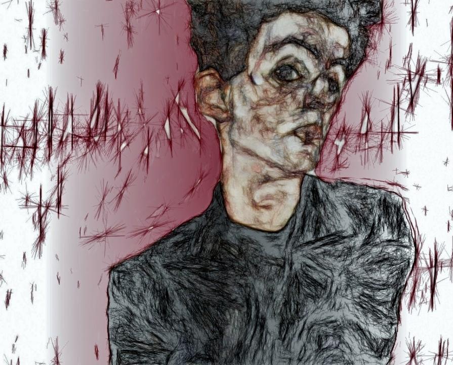 Emozioni in rosa (ritratto di E.Schiele)